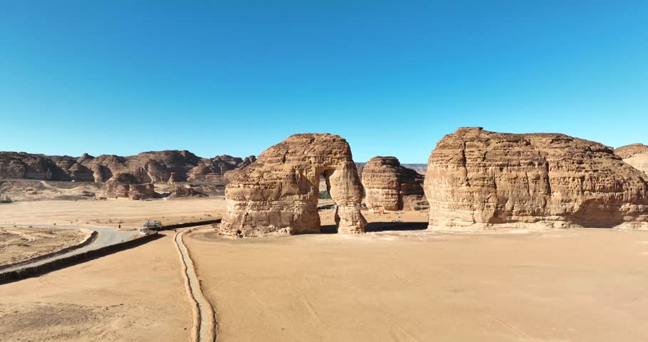 Rock formations from Al-Ula city in Saudi Arabia