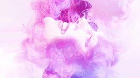 Vertical video. Smoke portrait. Fantasy dream. Happy woman face silhouette in pink blue mist double exposure effect on white background. - Powered by Shutterstock - Get 15% off with code: PIKWIZARD15