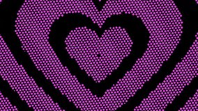 Animated heart pattern with pink dots on a black background. Looping animation with a subtle pulsating effect - Powered by Shutterstock - Get 15% off with code: PIKWIZARD15