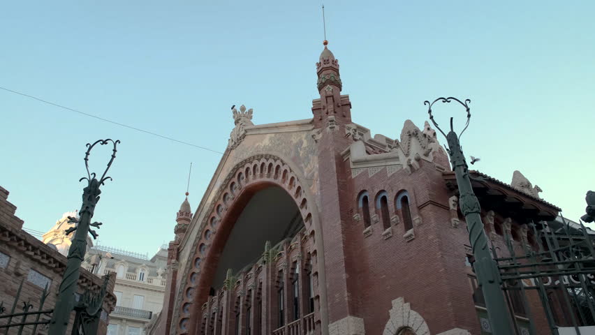 Historical market Valencia slow motion