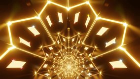 A 3d abstract VJ loop red-yellow, neon Eight-Pointed Star background - suitable for visual music performances - Powered by Shutterstock - Get 15% off with code: PIKWIZARD15