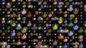 Glowing Clock Animation Pattern. Digital Clock Motion Animation. Futuristic Since Fiction Digital Time Travel Concept Clock Animation On Black Background. Time Travel Concept. Clock Time Animation - Powered by Shutterstock - Get 15% off with code: PIKWIZARD15