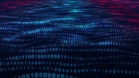 Binary Code Wave Background. Digital Binary Code Wave Animation, Binary Number Digital Wave Animation. Futuristic Matrix Wave Animation, Computer Digital Number Background. Computer Code Matrix - Powered by Shutterstock - Get 15% off with code: PIKWIZARD15