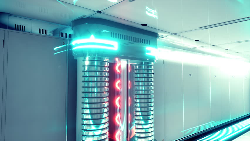 A bowling alley with neon lights and bowling lanes