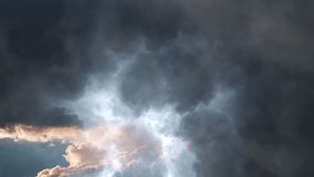 Lightning strikes in the dark, thunderclouds 4K - Powered by Shutterstock - Get 15% off with code: PIKWIZARD15