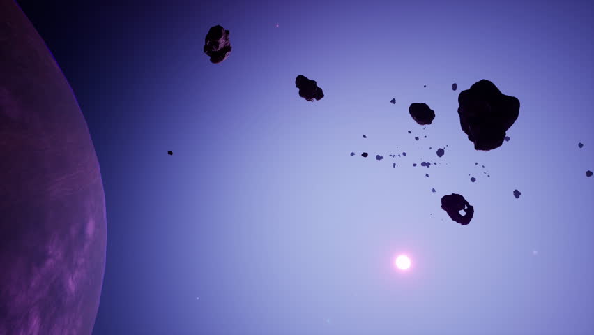 a large cluster of asteroids near an unknown planet