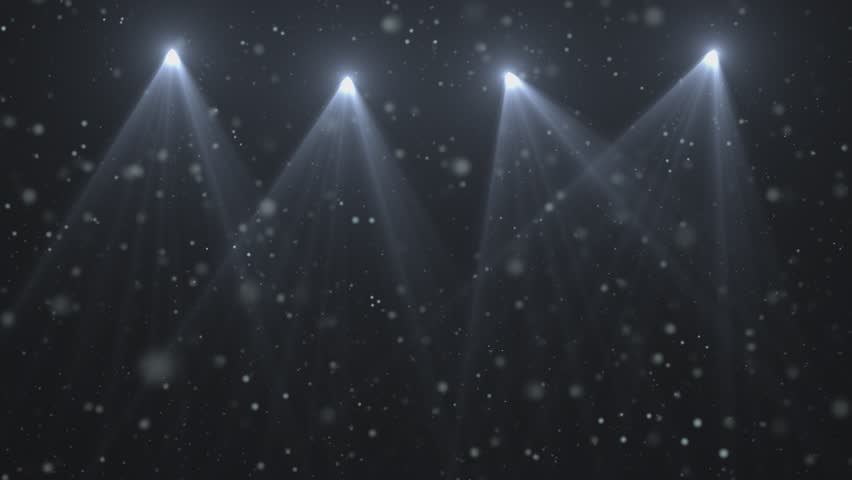 Elegant White Spotlights with Soft Bokeh Effect - Minimalistic Light Display on Dark Background