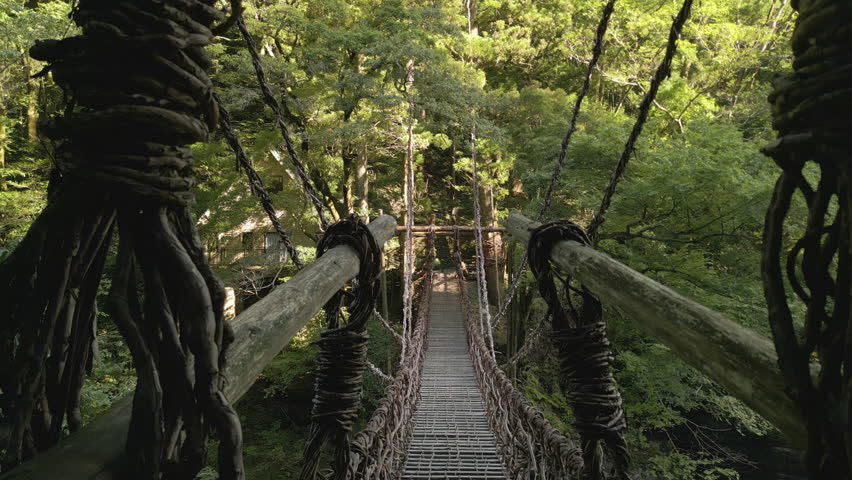 Iya Valley, Tokushima, Japan at the Kazurabashi vine bridge.
