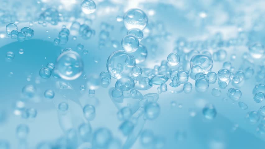 Beauty Drops of Water 3D animation 09 Molecules collection