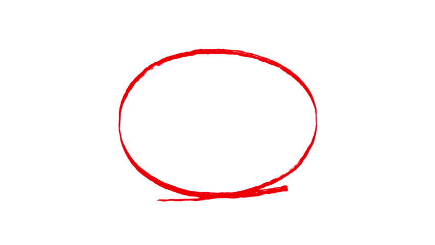 Circle frame hand drawing scribble animation, circle drawing highlighter elements