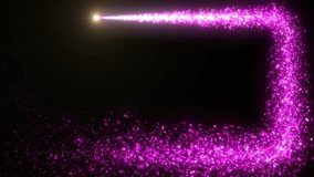 White and Pink Glowing Particle Trail square shape Moving On Black Background. Glitter Particle Moving On Black Background, Gold Glitter Trail Particle Moving Awards Background. Shining Glitter - Powered by Shutterstock - Get 15% off with code: PIKWIZARD15
