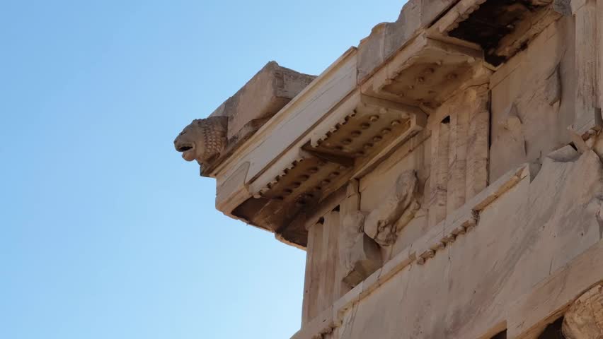 A close-up view of the Parthenon