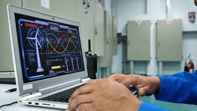 4K Video of Wind Energy Monitoring on Computer Display - Ideal for Renewable Energy, Environmental Awareness, and Sustainability Projects - Powered by Shutterstock - Get 15% off with code: PIKWIZARD15