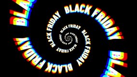 Black Friday Sale kinetic typography. Black friday tunnel spins text. Sale lettering. Black Friday intro concept, spiral tunnel of words Black Friday isolated on dark and green screen, chromakey - Powered by Shutterstock - Get 15% off with code: PIKWIZARD15
