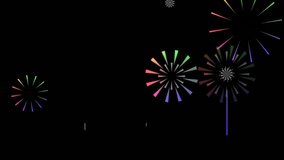 Amazing fireworks footage 4k resolution and loopable. glowing fireworks lights in the night sky. Transparant alpha background - Powered by Shutterstock - Get 15% off with code: PIKWIZARD15