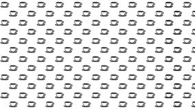 Loop pattern of coffee cup icons on a white background video. Infographic and pictogram background. - Powered by Shutterstock - Get 15% off with code: PIKWIZARD15