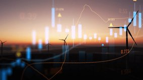 Increase in electricity prices on the world market. Green energy in full development.Investment finance chart,stock market business and exchange financial growth graph.	 - Powered by Shutterstock - Get 15% off with code: PIKWIZARD15