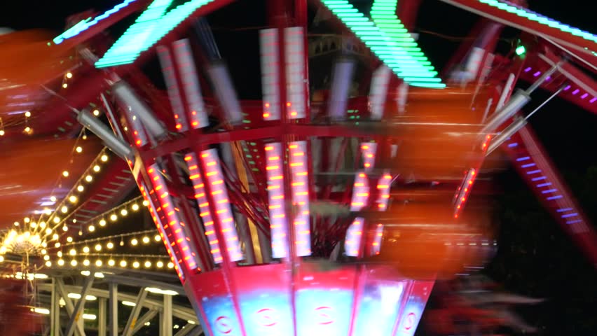 Rotating Swing Ride in traveling carnival