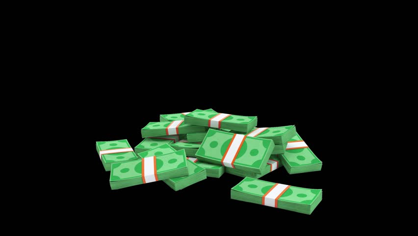 3d animation money isolated background