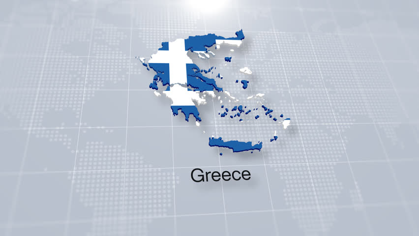 Greece Map Displayed On A Modern Clean White Background