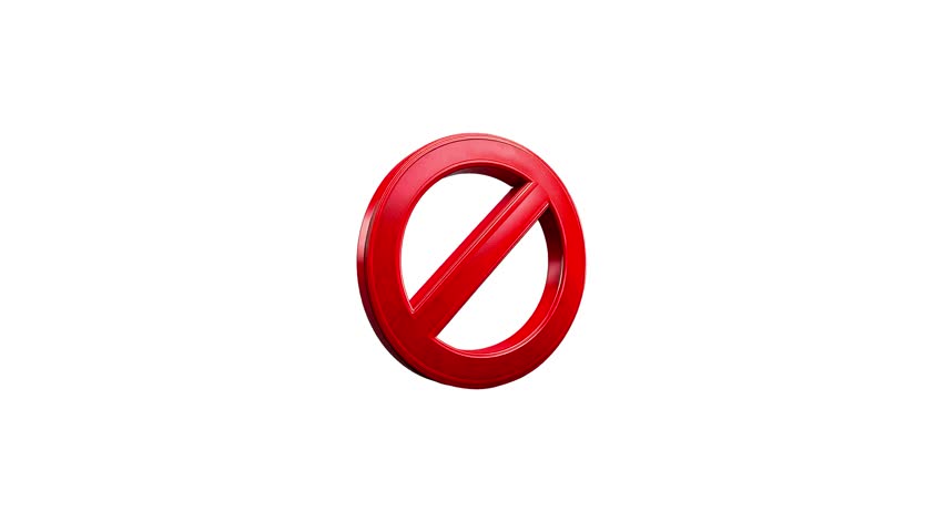 Red prohibition sign 3d, no sign, no symbol. prohibited icon