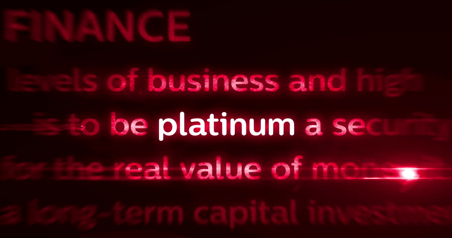 Gold silver platinum palladium savings investment. Headline news titles international media abstract concept loop. Seamless and looped 3d animation.
