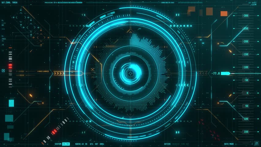 HUD display, animated futuristic technology background, 4k wallpaper backdrop, 