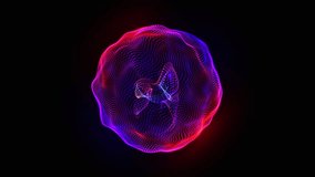 Bright glowing neon 3d sphere seamless motion. Abstract technology, science, engineering, artificial intelligence, and neural networks. AI virtual assistant concept. Vibrant particle energy orb. 4k. - Powered by Shutterstock - Get 15% off with code: PIKWIZARD15