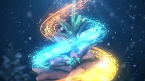 christmas tree with trail particle effect. merry christmas effect glow - Powered by Shutterstock - Get 15% off with code: PIKWIZARD15