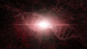 Red shining computer binary numbers with 3d dna chain looping network.	
 - Powered by Shutterstock - Get 15% off with code: PIKWIZARD15