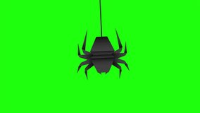 Animated hanging black spider. Black spider crawling down. Black cartoon spider hanging - Powered by Shutterstock - Get 15% off with code: PIKWIZARD15