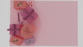 Festive holiday gift with pink box and spruce decoration on pink background for christmas celebration design - Powered by Shutterstock - Get 15% off with code: PIKWIZARD15