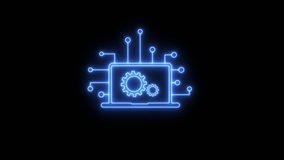 Digital Network and Settings - Glowing Gears on Laptop Screen - Powered by Shutterstock - Get 15% off with code: PIKWIZARD15