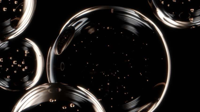 Cosmetics golden serum liquid bubbles abstract background. Cosmetic moisturizer essence gel. Collagen fluid bubble molecule. Moisturizing cream or oil for personal health care and beauty skin concept