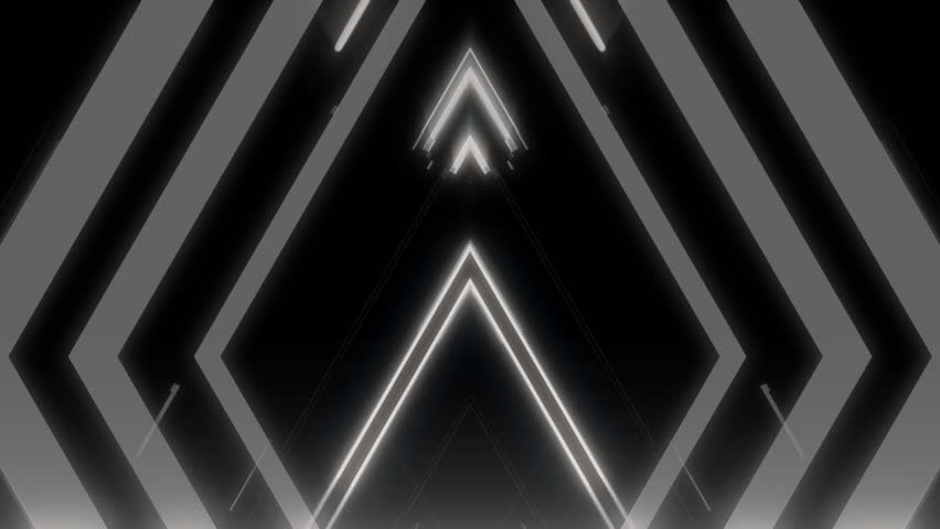 abstract monochrome laser arrow and line glowing background vj loop suitable for concert or nightclub