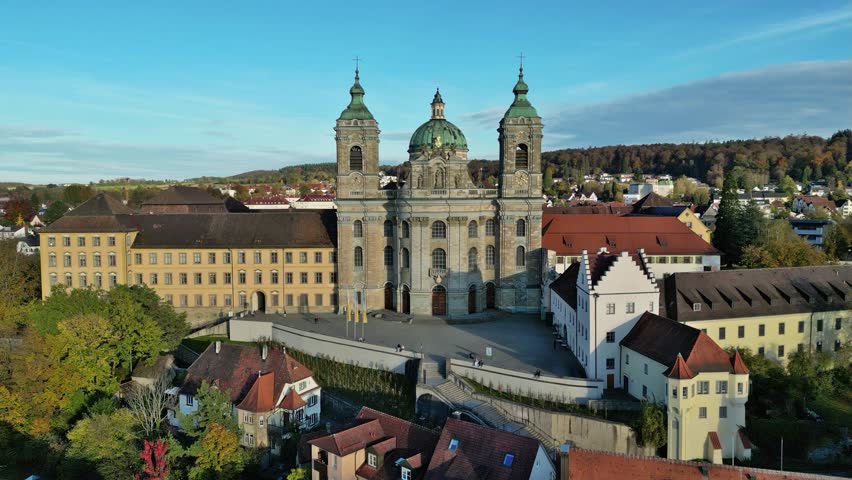 Weingarten, Germany: Flying up with the Basilica in sight