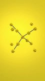 Gold Crystal Lattice 3D Vertical Animation. 3D Illustration - Powered by Shutterstock - Get 15% off with code: PIKWIZARD15