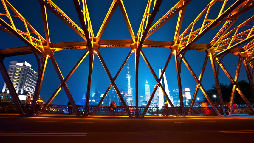 traffic on a bridge in the city 