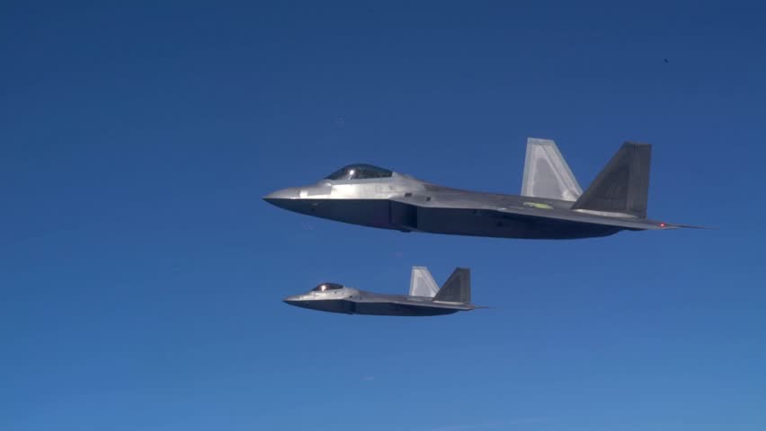 U.S Air Force F-22 Raptors, as part of exercise Northern Edge