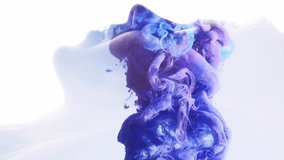 Vertical video. Surreal portrait. Subconscious mind. Blue smoke filling female head silhouette double exposure isolated on white background. - Powered by Shutterstock - Get 15% off with code: PIKWIZARD15