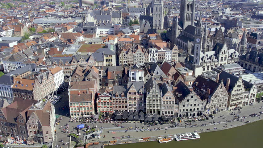 Historic center of Ghent in Belgium 
