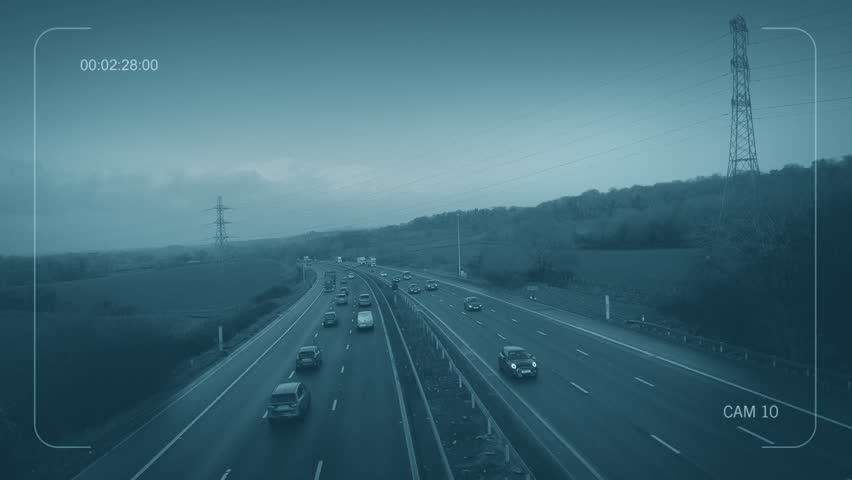 CCTV Road And Power Lines In Rural Area