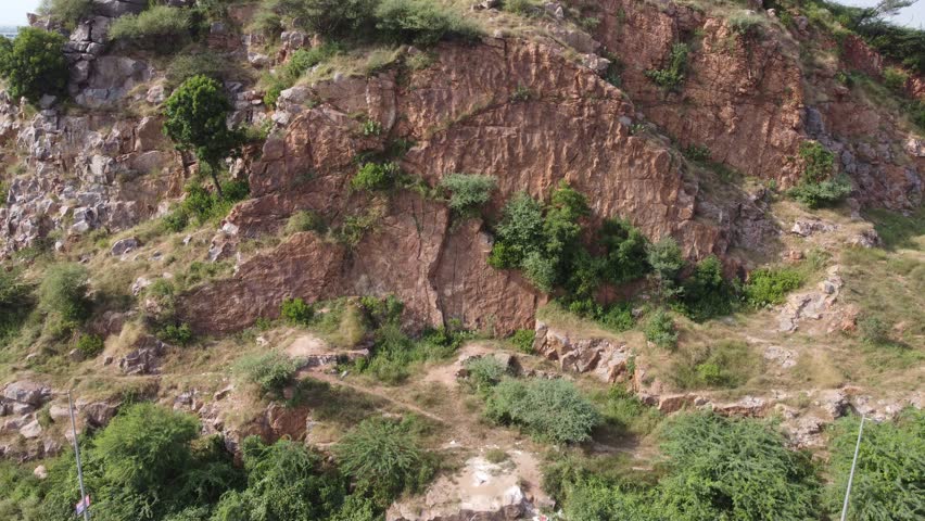 drone shot of a lake