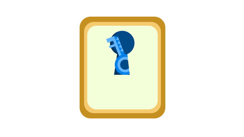 Secure document icon animation. Data security check. Alpha channel. Suitable for checklist approval sign video element content