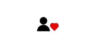 Profile user icon with heart logotype - Powered by Shutterstock - Get 15% off with code: PIKWIZARD15