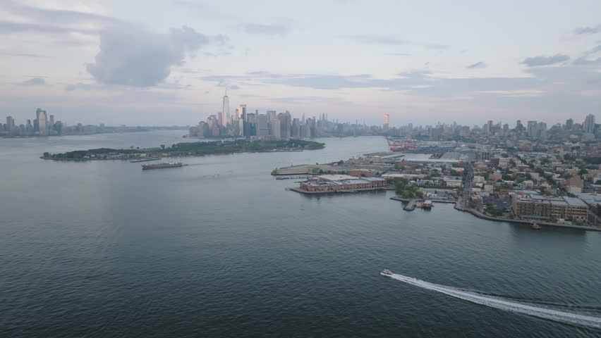 Aerial view of Lower Manhattan and Governor