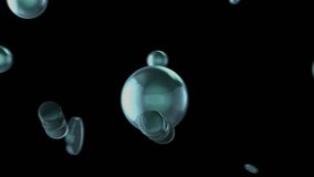 Animation of 3D glass capsules on futuristic minimalistic background. - Powered by Shutterstock - Get 15% off with code: PIKWIZARD15