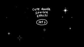 Set of cute doodle sparkle effects set 3, shinning stars, glowing, magic twinkle, glitter glimmer, wink, hand-drawn sticker animation, on a transparent background, alpha channel - Powered by Shutterstock - Get 15% off with code: PIKWIZARD15