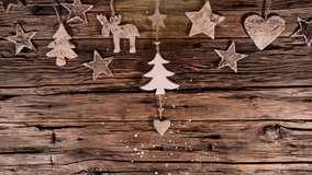 Christmas Decoration with Colored Shiny Glitters and Falling Snow . Slow Motion Footage . - Powered by Shutterstock - Get 15% off with code: PIKWIZARD15