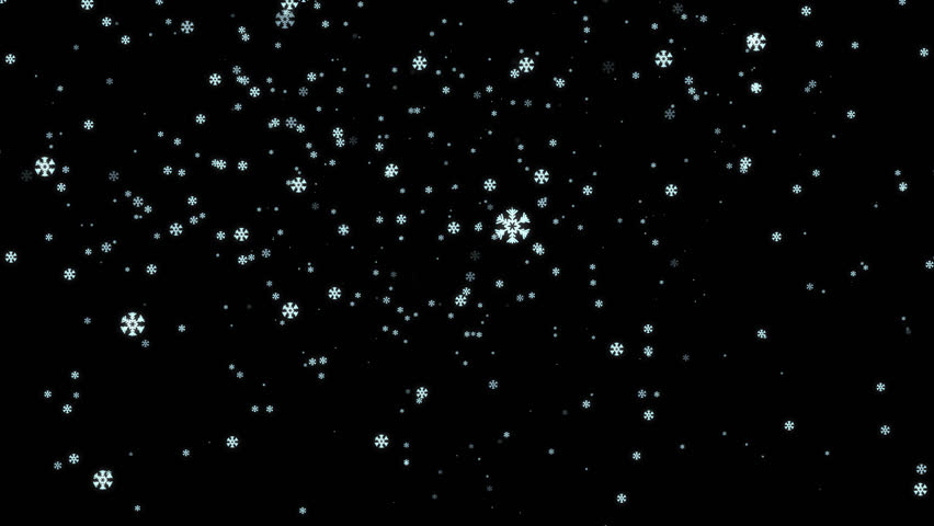 Winter snowfall, snow animation, seamless loop. Isolated snow falling on a transparent background. Realistic snow fall seamless loop animation. Falling snow flakes overlay. Alpha channel